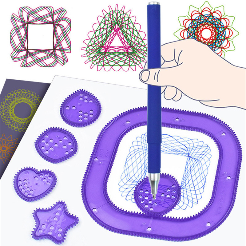 Power Tools Kids - Multifunctionele geometrische liniaal tekenen schilderen Spirograph