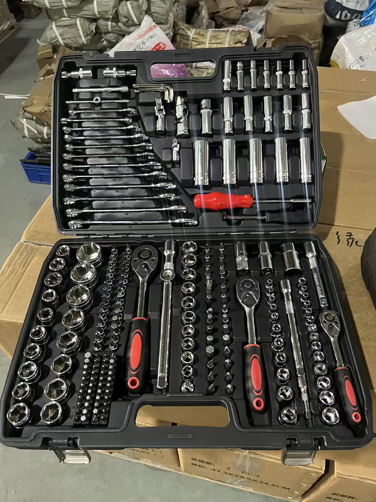 Power Tools Diy - 216-delige doe-het-zelf autoreparatie gereedschapsset met handmatige