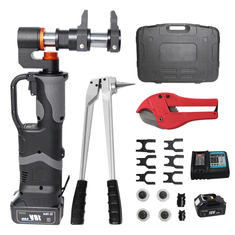Power Tools Plumbing - Accu-aangedreven hydraulische axiale pers- en expansiegereedschapset