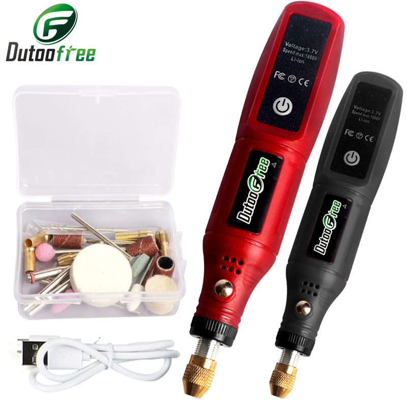Power Tools Ingco - USB draadloze roterende gereedschapsset houtbewerking graveerpen