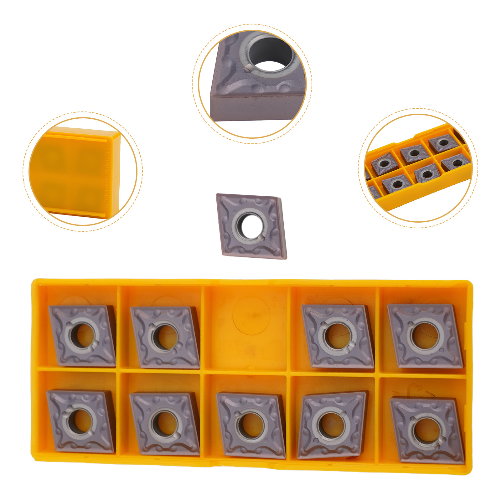 Power Tools Yellow And Black - Nieuwe Carbide Draaiwisselplaat voor Precieze Semi-finish