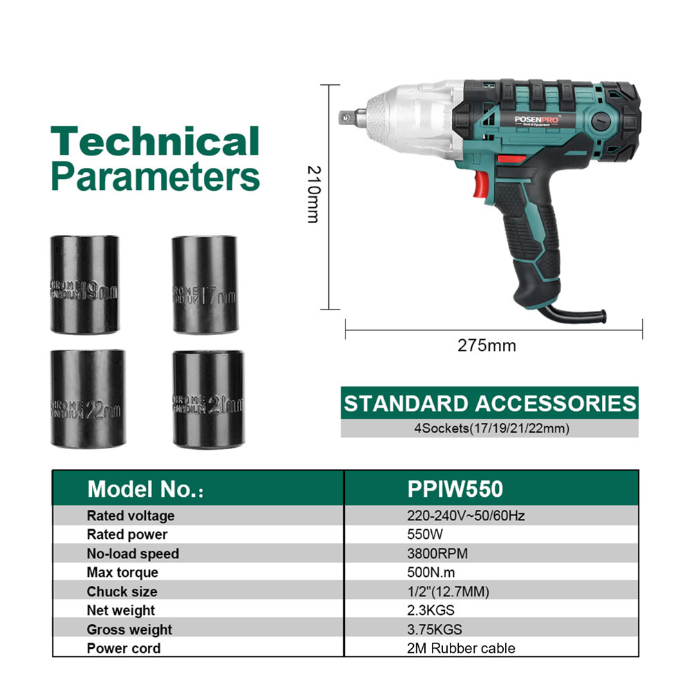 POSENPRO Elektrische Slagmoers - Power Tools Ingco recensie en prijs