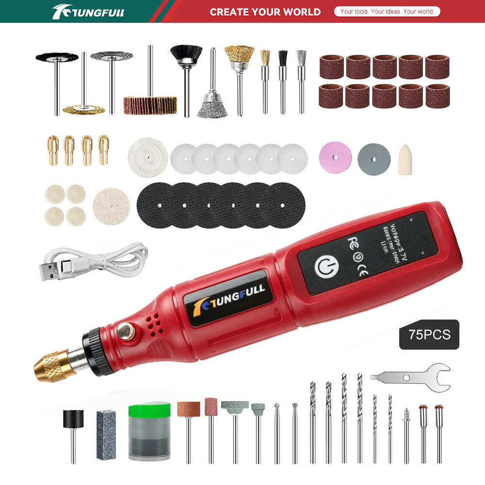 TUNGFULL 3.7V Draadloos Rotere - Power Tools Usa recensie en prijs