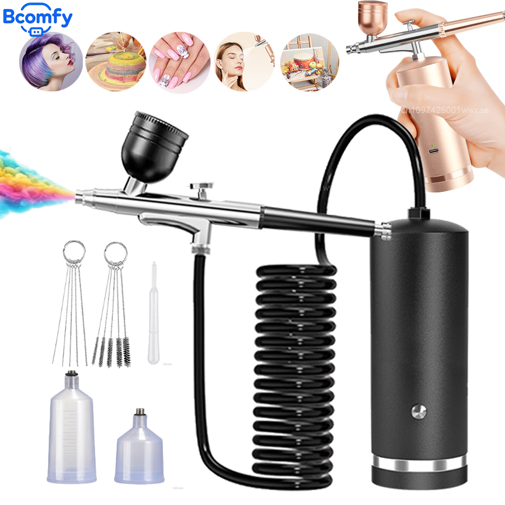 Airbrush met compressor Oplaad - Air Compressor Mini recensie en prijs