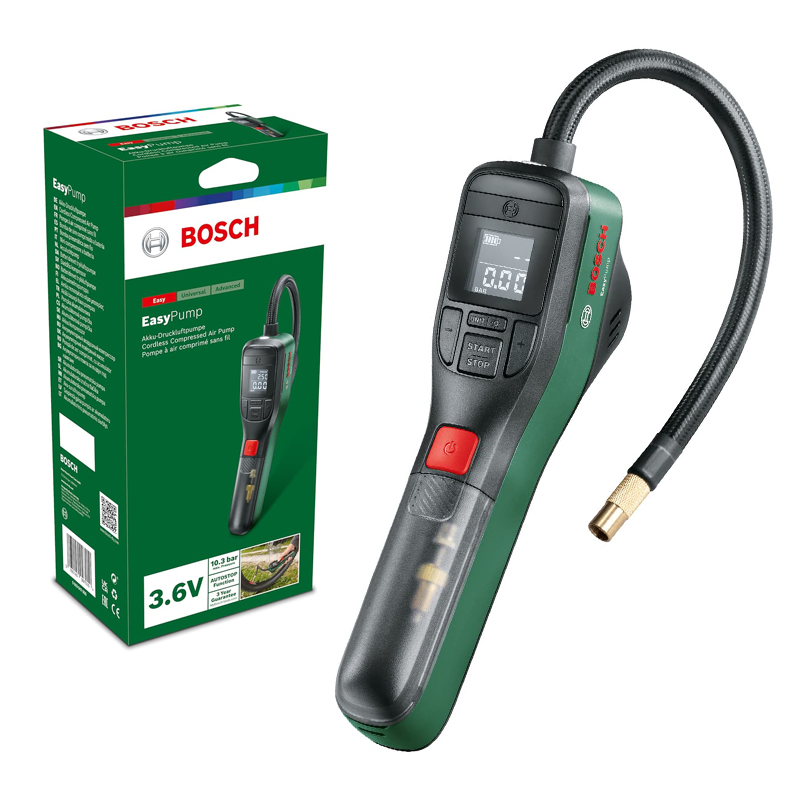 BOSCH Easy Pump Draadloze Luch - Air Compressor Mini recensie en prijs