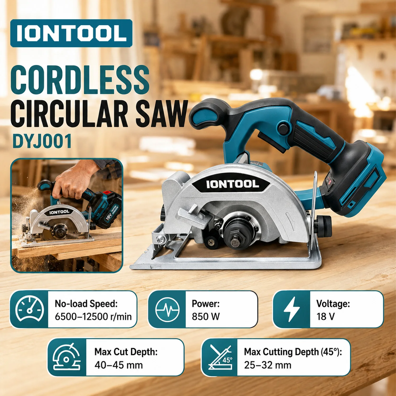 IONTOOL 850W Draadloze Cirkelz - Reciprocating Saw Cordless recensie en prijs