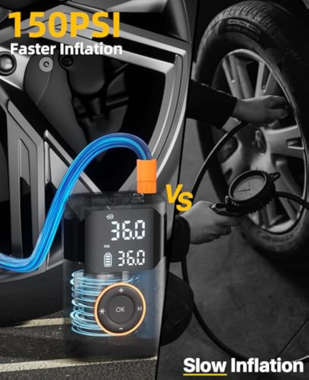 Automatische oplaadbare elektr - Air Compressor Mini recensie en prijs