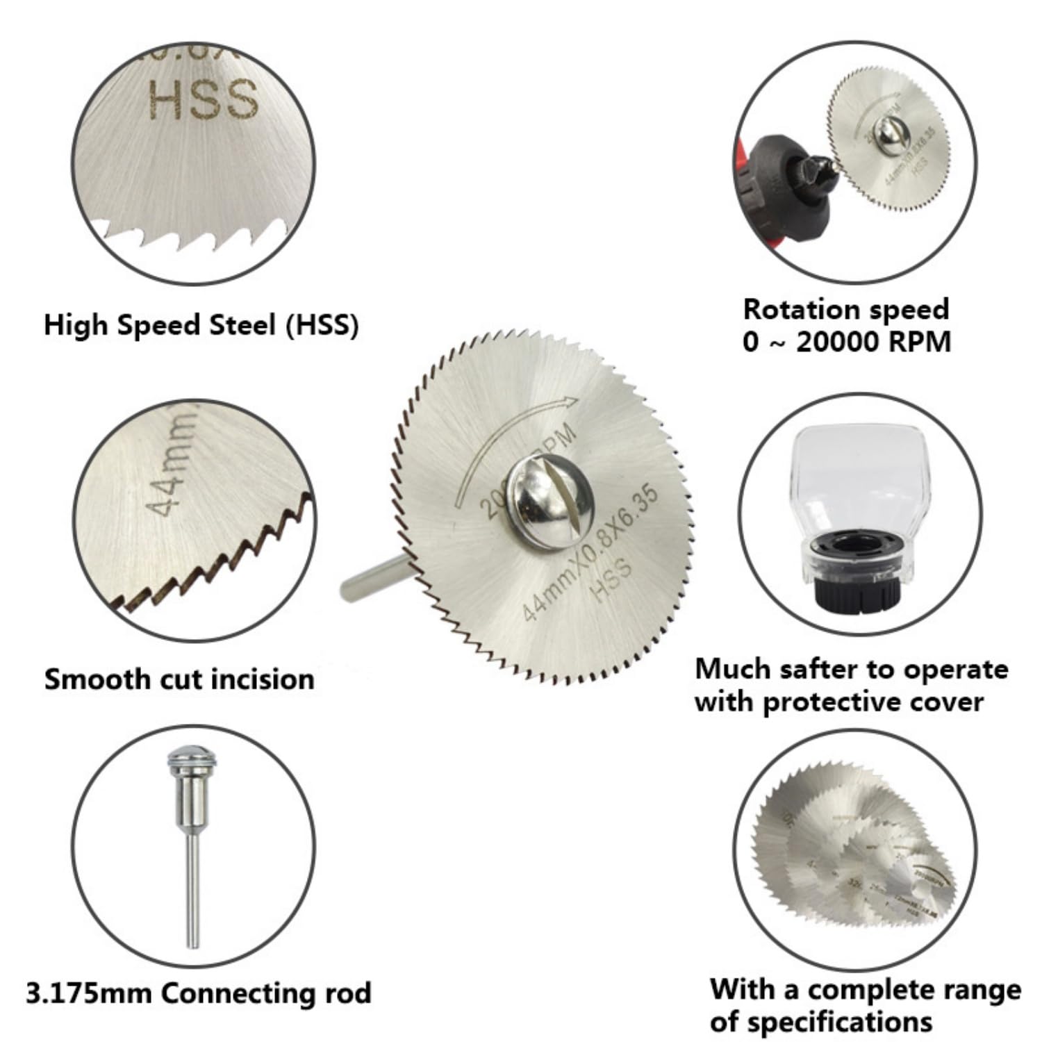 7 stuks hogesnelheidsstaal cir - Circular Saw Cordless recensie en prijs
