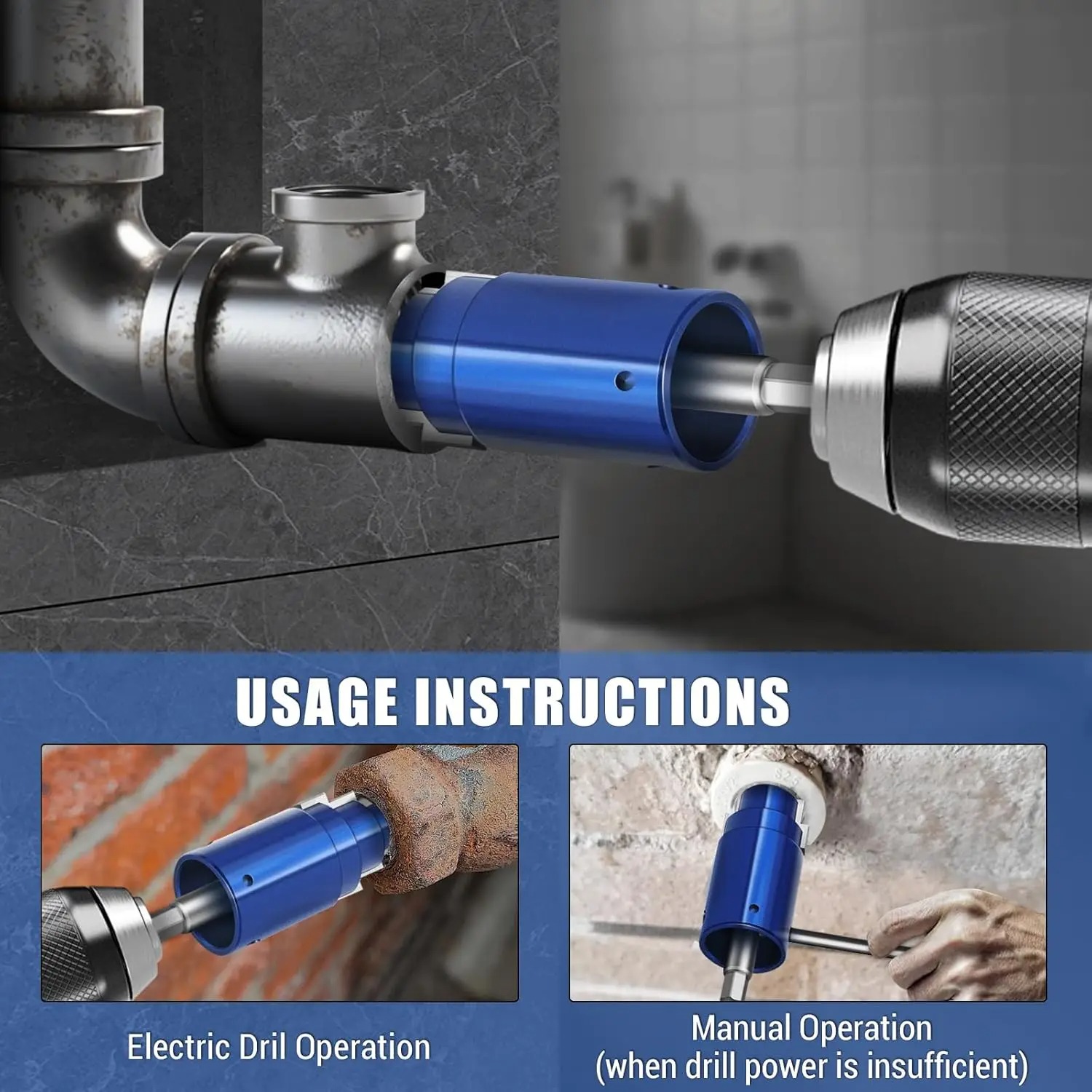 Universele elektrische boorpij - Power Tools Plumbing recensie en prijs
